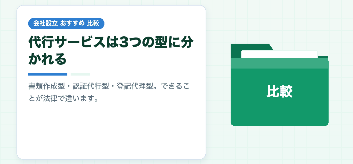 会社設立の代行サービスはどこまで任せられるか｜依頼範囲でおすすめを比較する｜会社設立のおすすめ比較