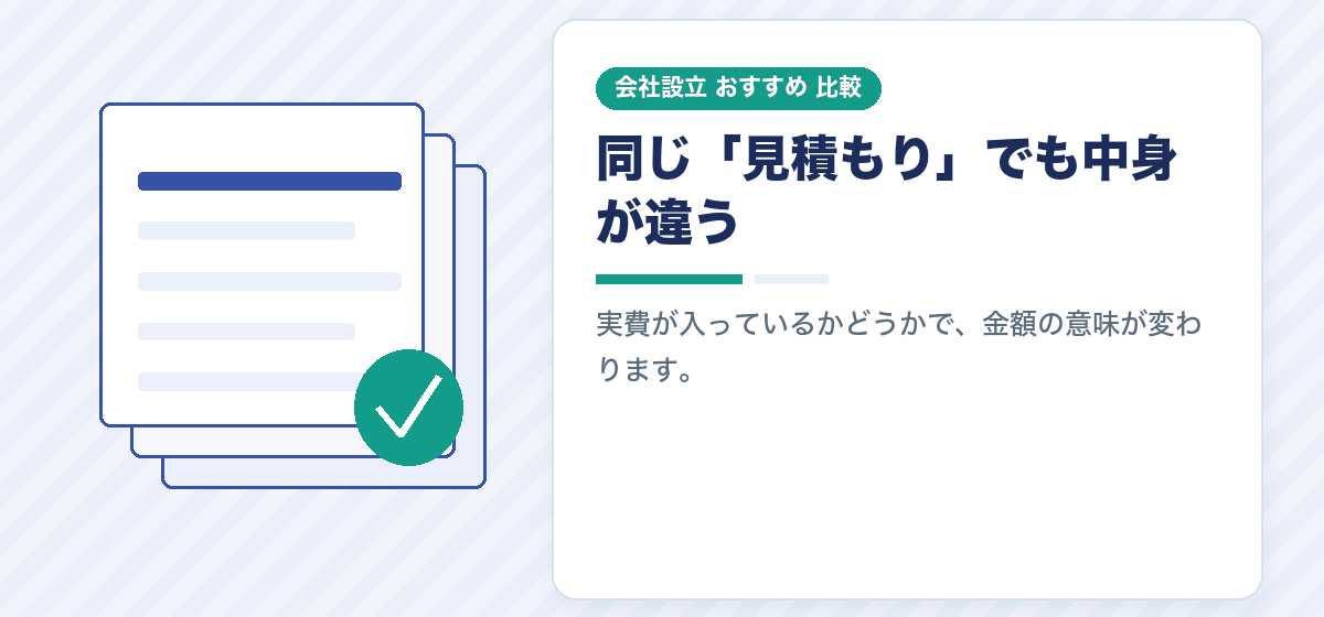 会社設立の代行を頼む前に取る見積もりの読み方|おすすめの比較手順を6つの質問にまとめました|会社設立のおすすめ比較