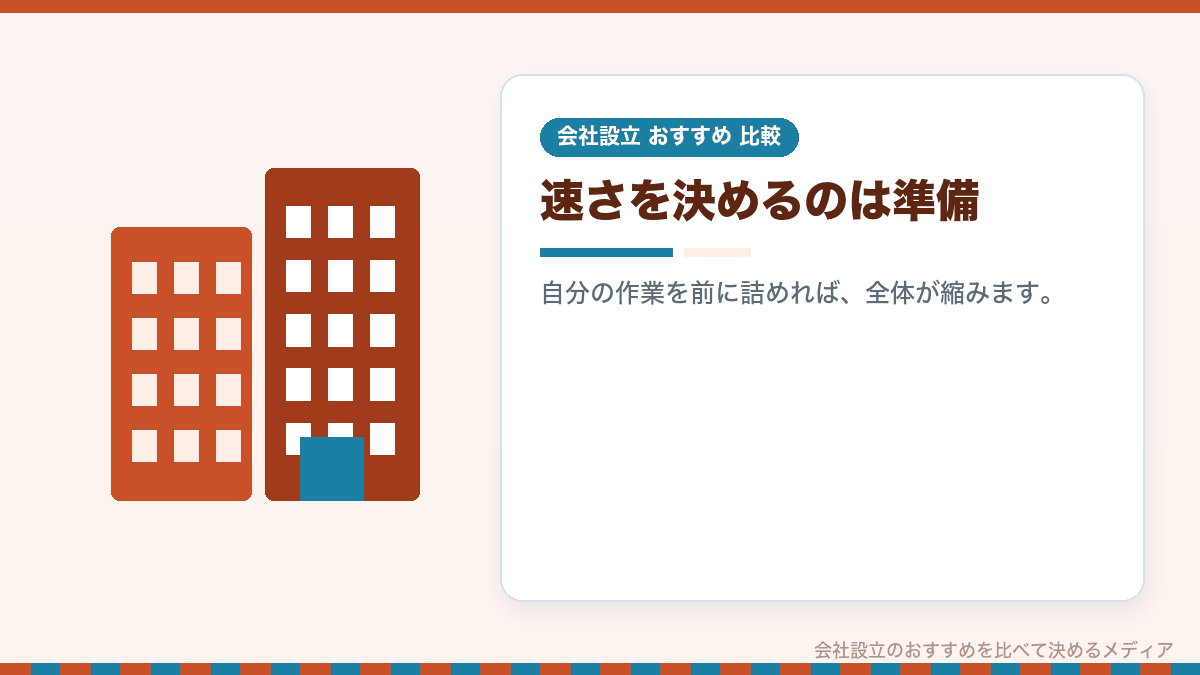 会社設立の日程のまとめイラスト