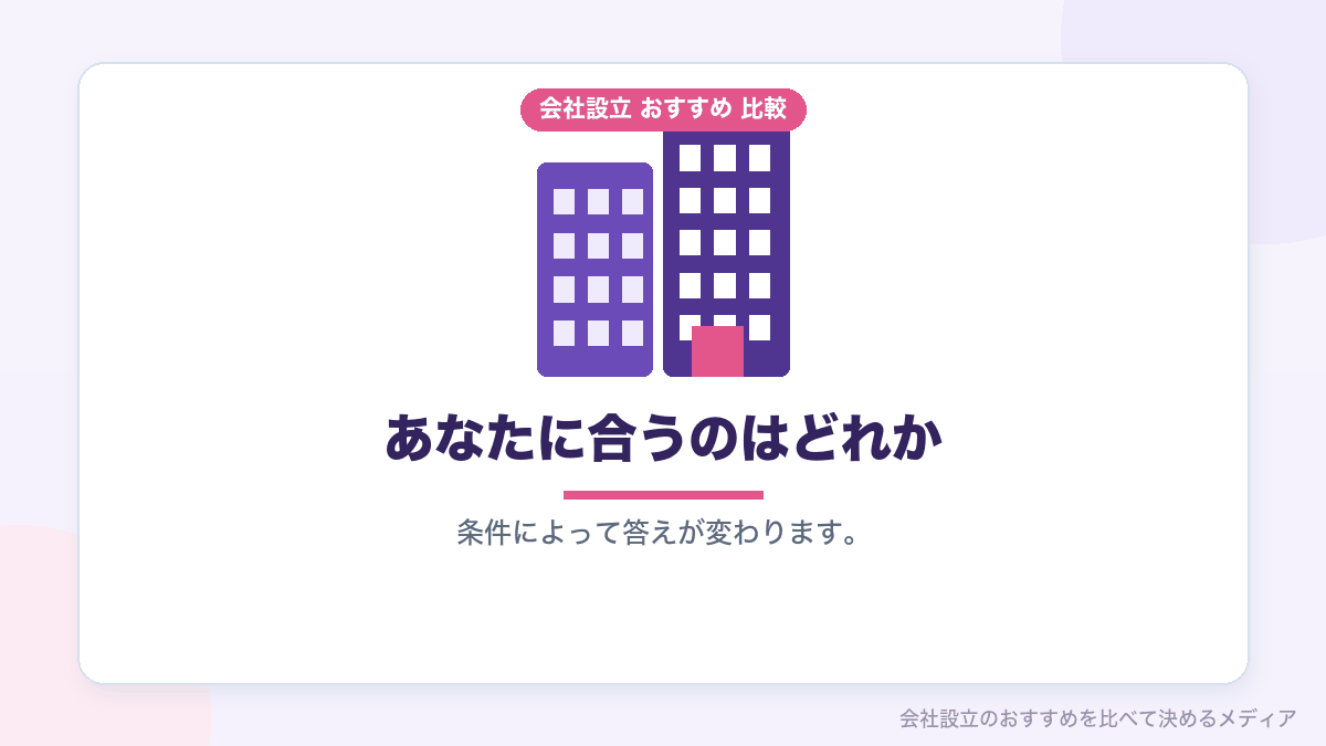 条件別のおすすめを示したイラスト