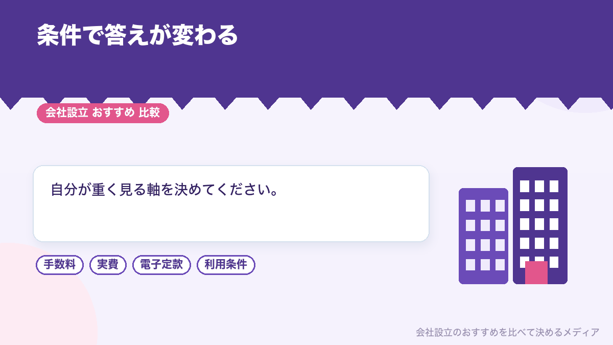 選び方のまとめイラスト