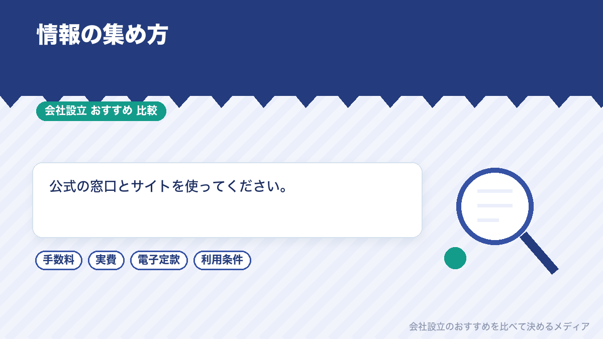 補助金の情報収集を示したイラスト