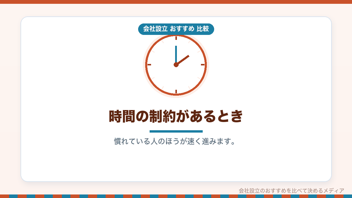 急いでいる場合の判断を示したイラスト