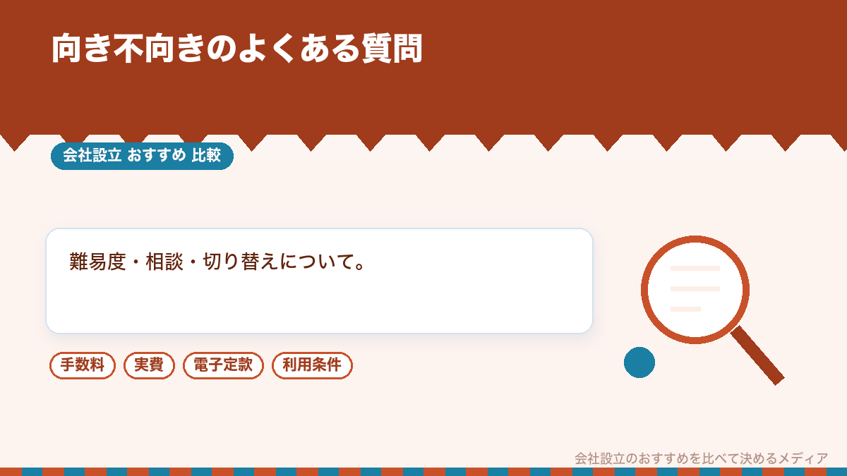 向き不向きについてのよくある質問のイラスト