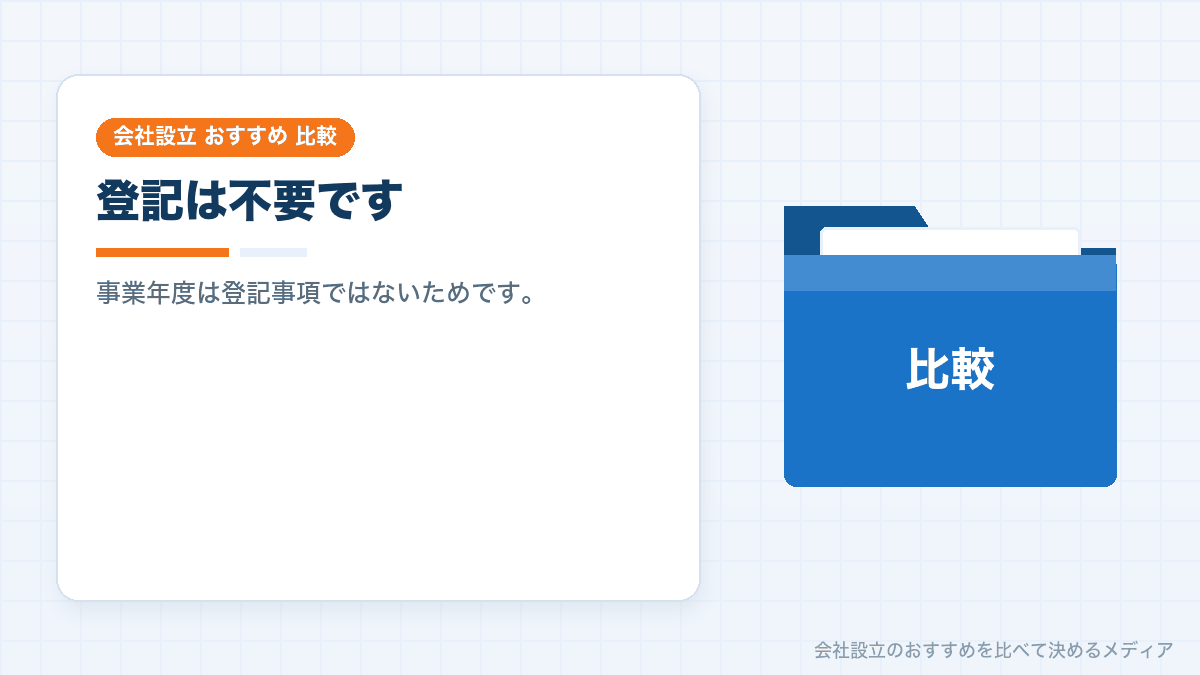 決算月が登記事項でないことを示したイラスト