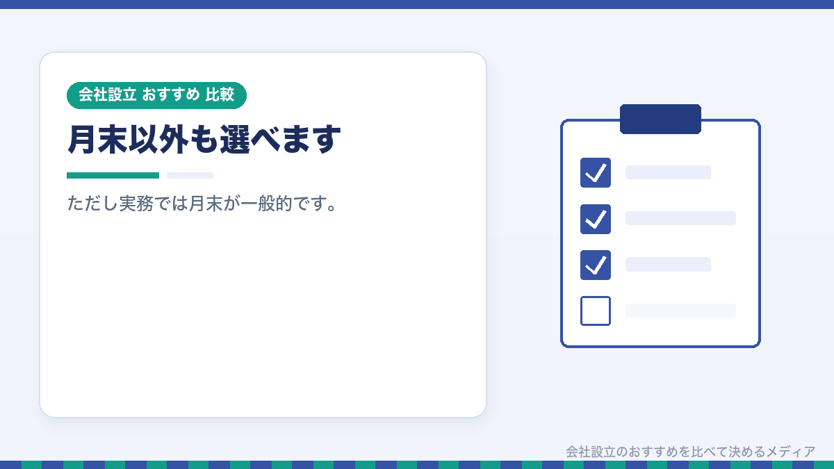 決算日の設定について示したイラスト