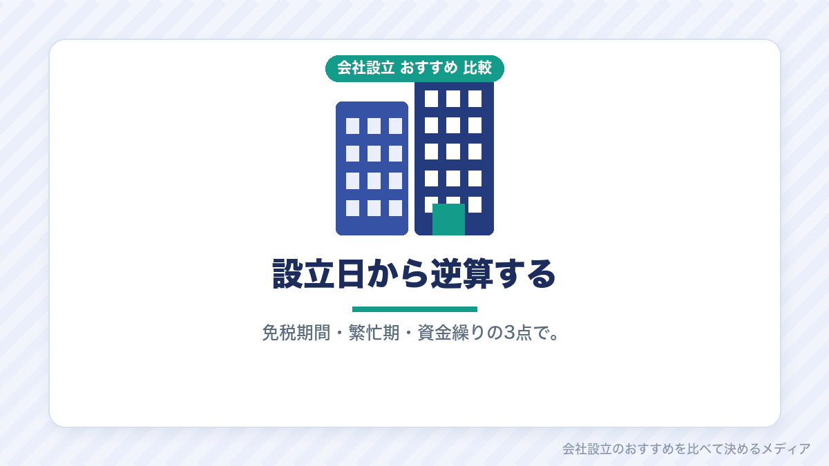決算月の決め方のまとめイラスト