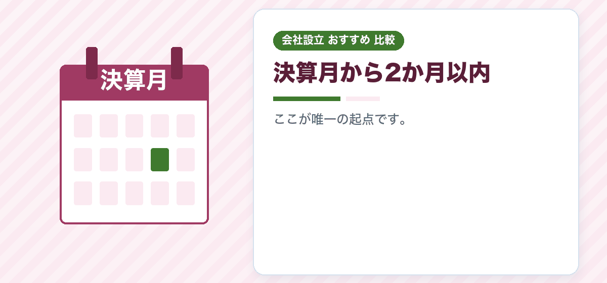 決算月を軸にした1年の流れ｜会社設立の初年度に何がいつ来るのかを整理しました｜会社設立のおすすめ比較