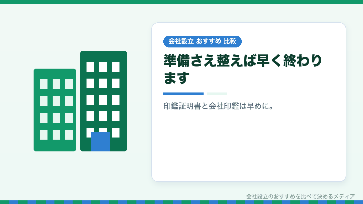 合同会社の設立手順のまとめイラスト