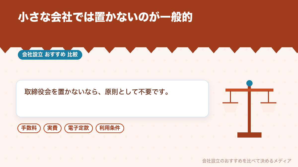 監査役の要否を示したイラスト