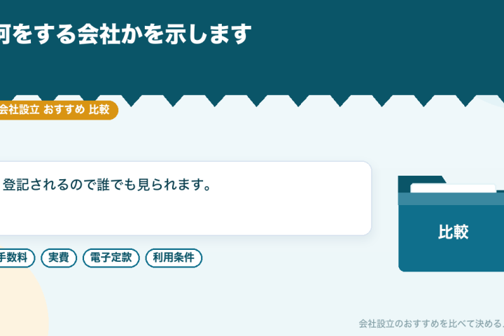 定款の事業目的はどう書くか｜適法性・営利性・明確性の3つと、将来の事業まで入れる理由の会社設立おすすめ比較イラスト
