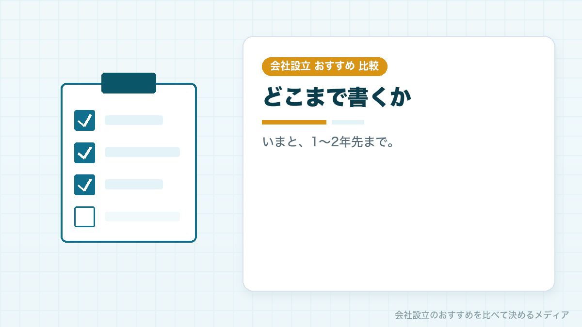 事業目的の範囲を示したイラスト