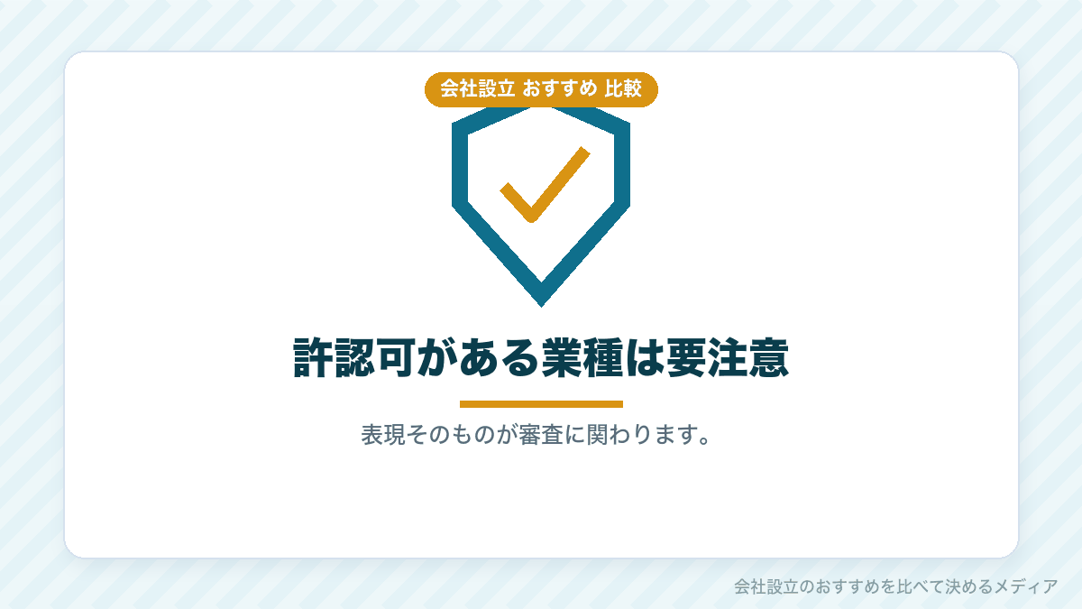 許認可と事業目的の関係を示したイラスト