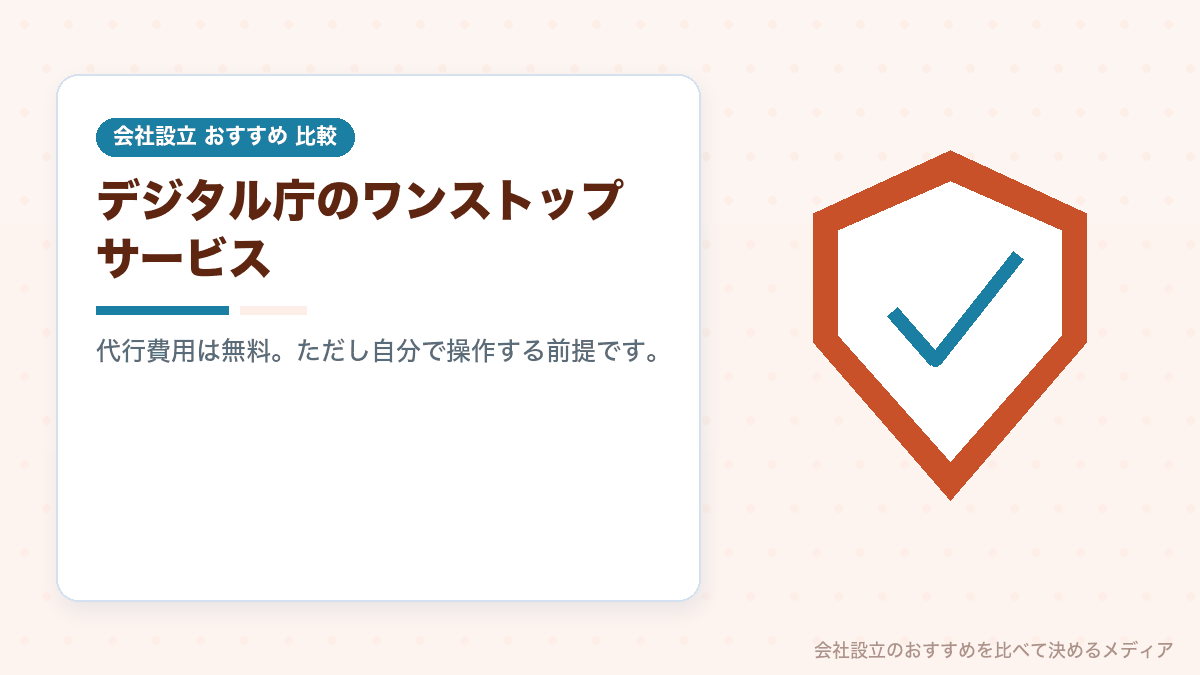 法人設立ワンストップサービスを示したイラスト