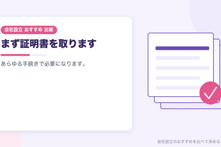 登記が終わってからが本番です｜会社設立後にやることを期限つきで並べましたの会社設立おすすめ比較イラスト