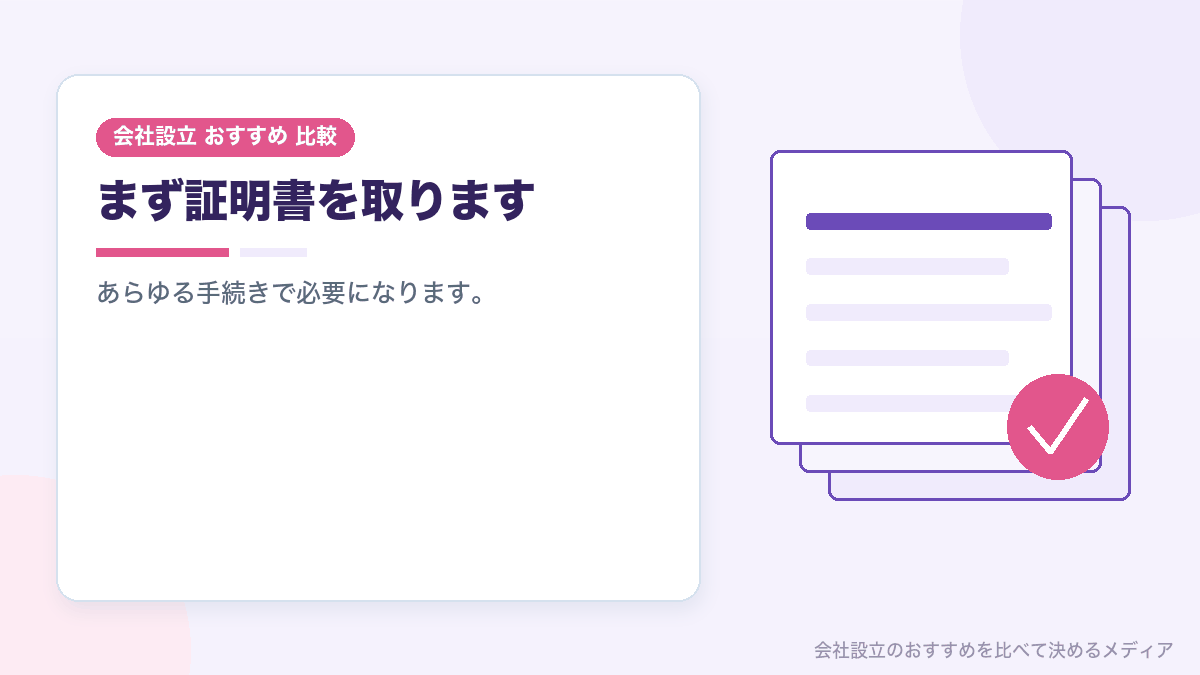 登記完了直後の手続きを示したイラスト