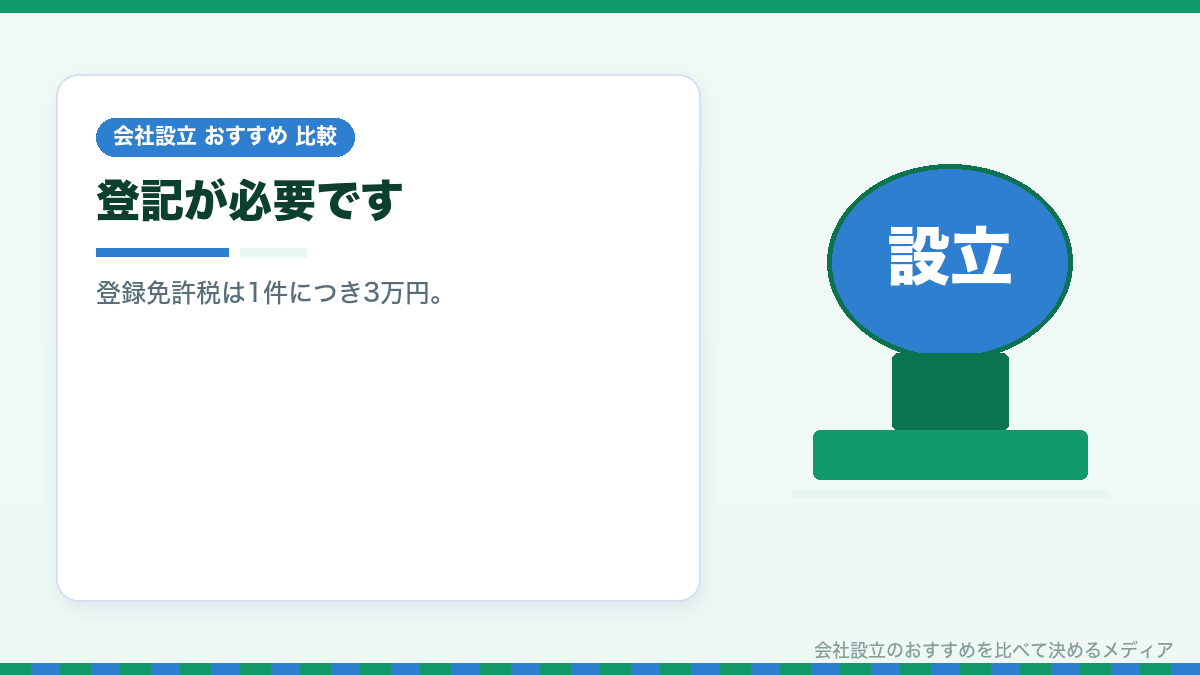 商号変更の登記を示したイラスト