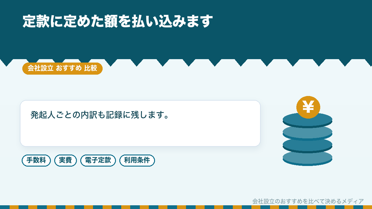 払い込む金額を示したイラスト