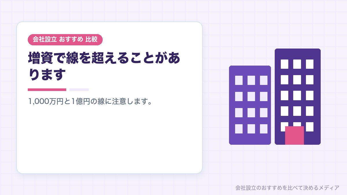 増資による税務上の影響を示したイラスト