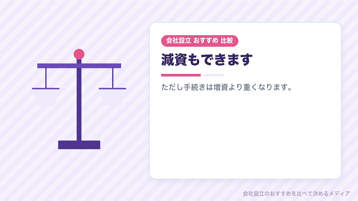 減資について示したイラスト