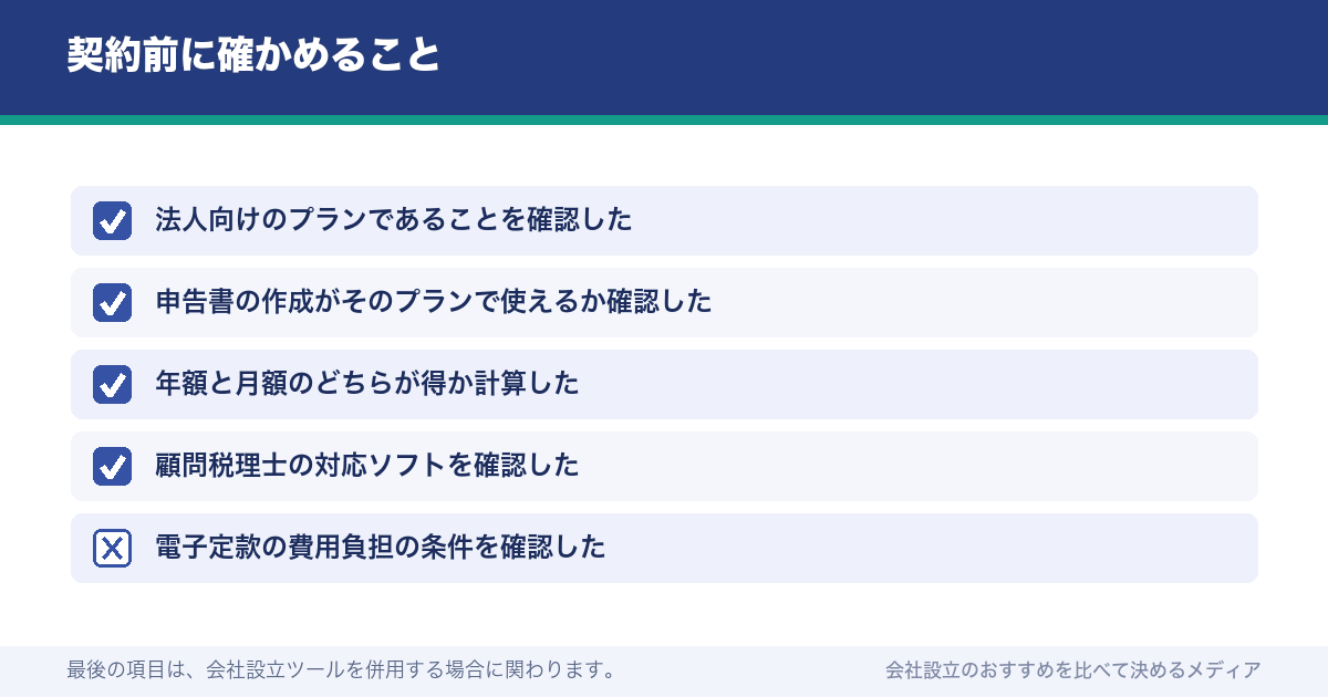 契約前に確かめること