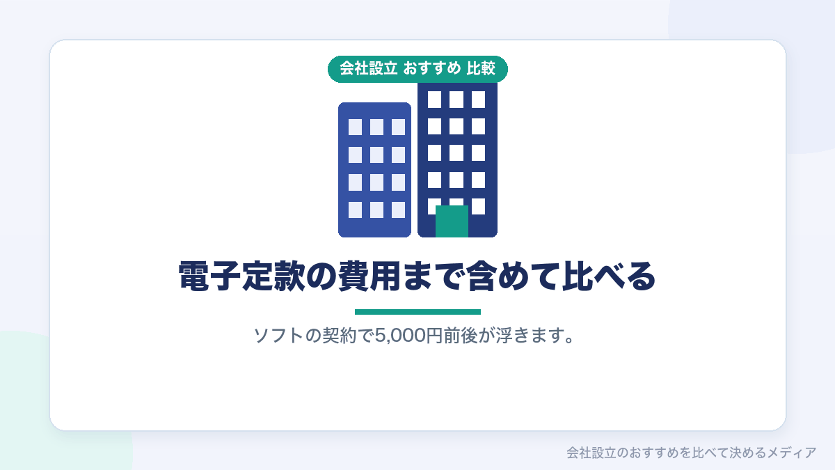 設立ツールと会計ソフトの費用を合わせて比較したイラスト