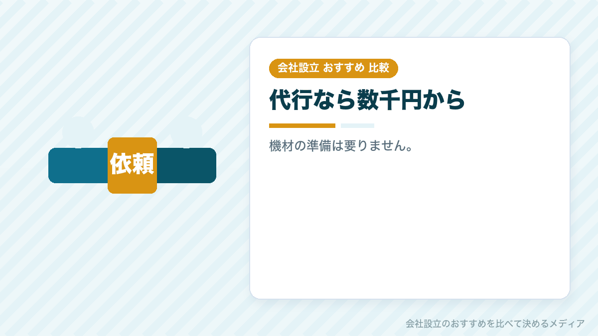 電子定款の代行費用を示したイラスト