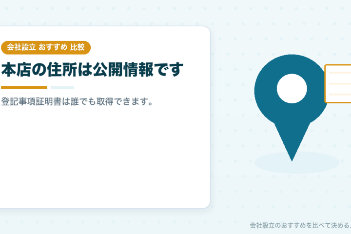 副業から会社設立するときのバーチャルオフィスの使い方｜住所と日々の運用を整えるの会社設立おすすめ比較イラスト