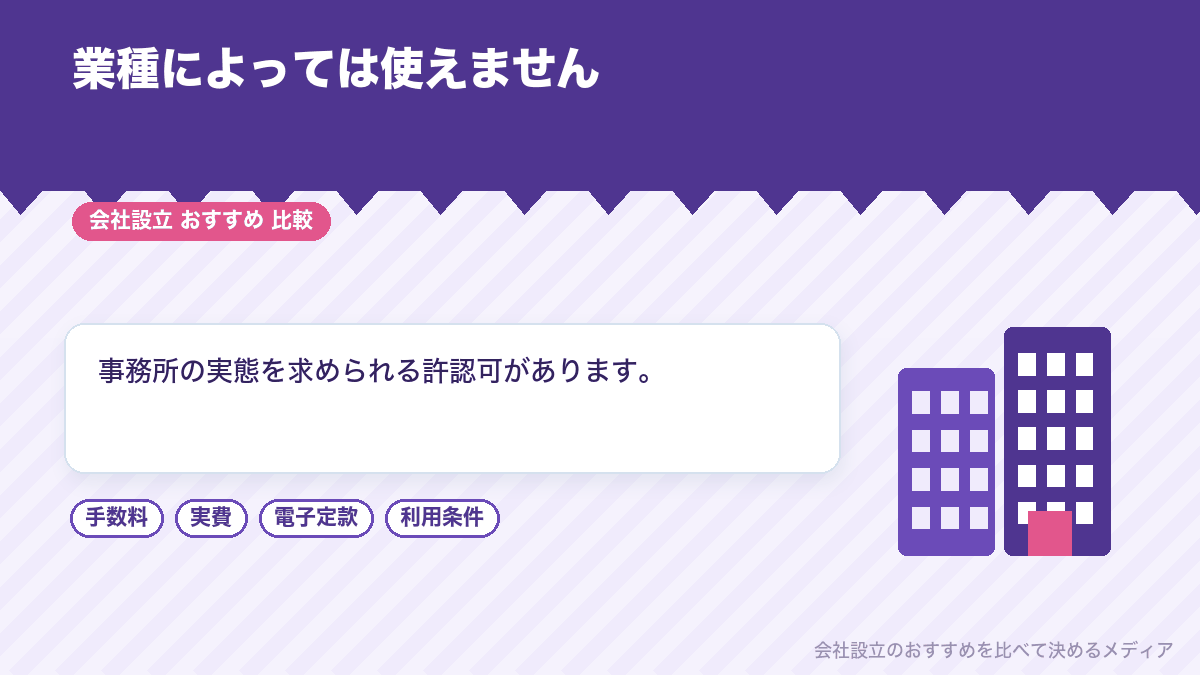許認可とバーチャルオフィスの関係を示したイラスト
