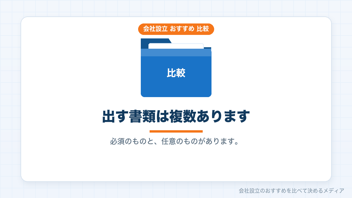 税務署に出す書類の全体像を示したイラスト