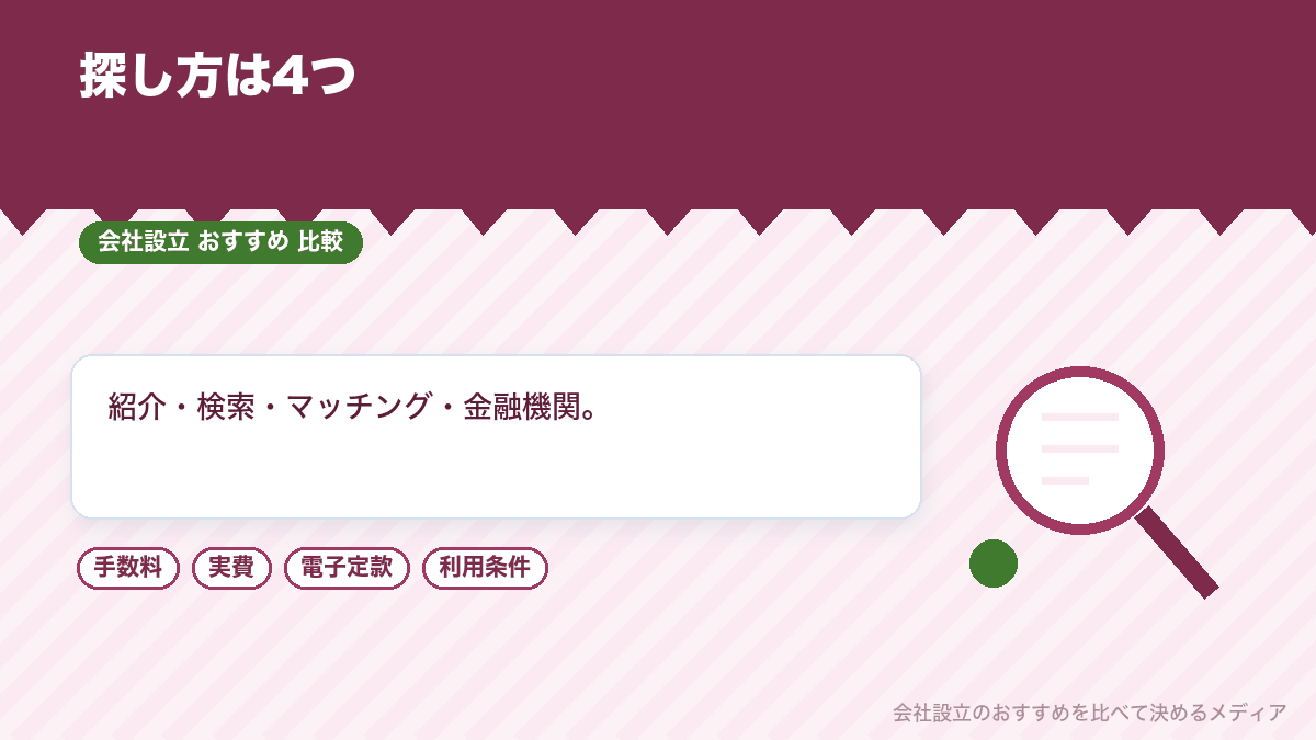 税理士の探し方を示したイラスト