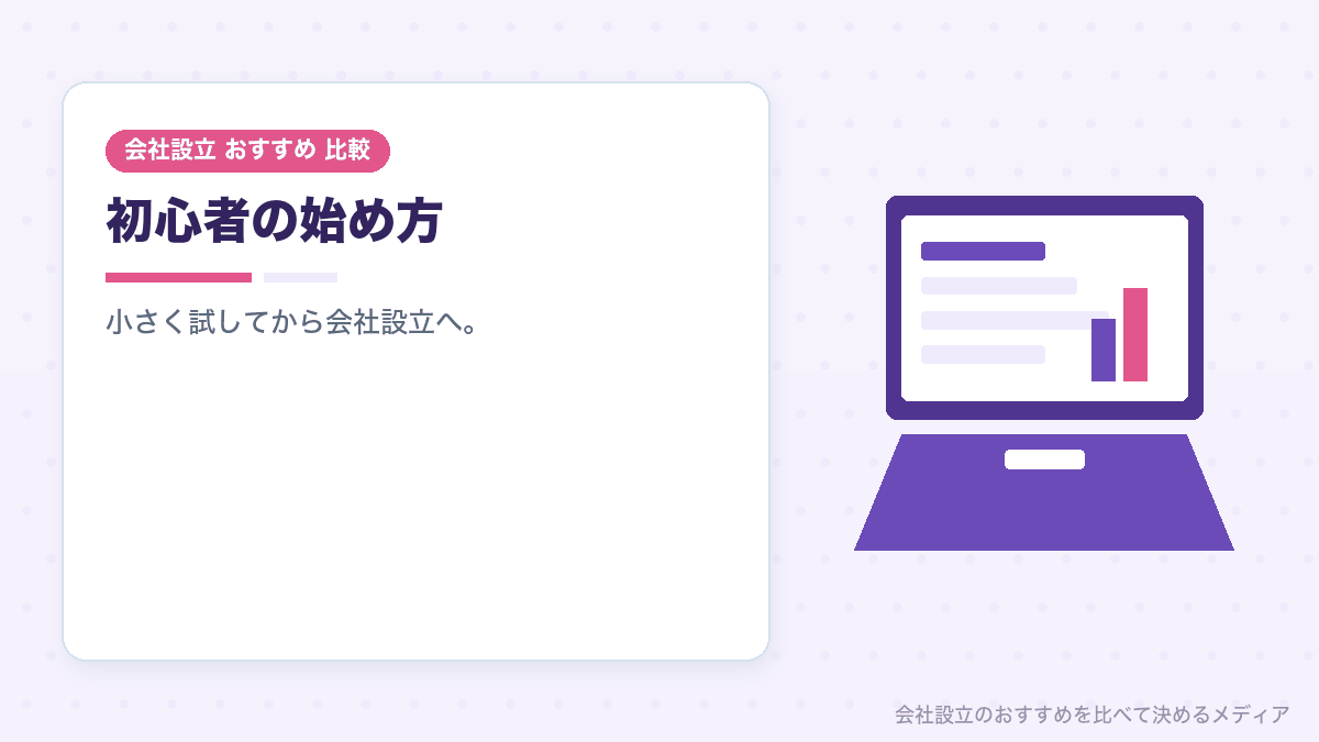初心者の起業におすすめの業種を示したイラスト