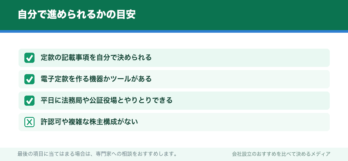 自分で進められるかの目安