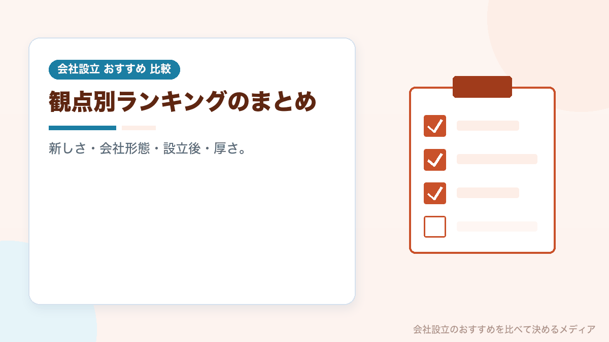 会社設立の本ランキングのまとめのイラスト