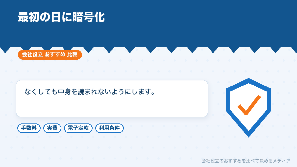 ノートパソコンの暗号化の設定を示したイラスト